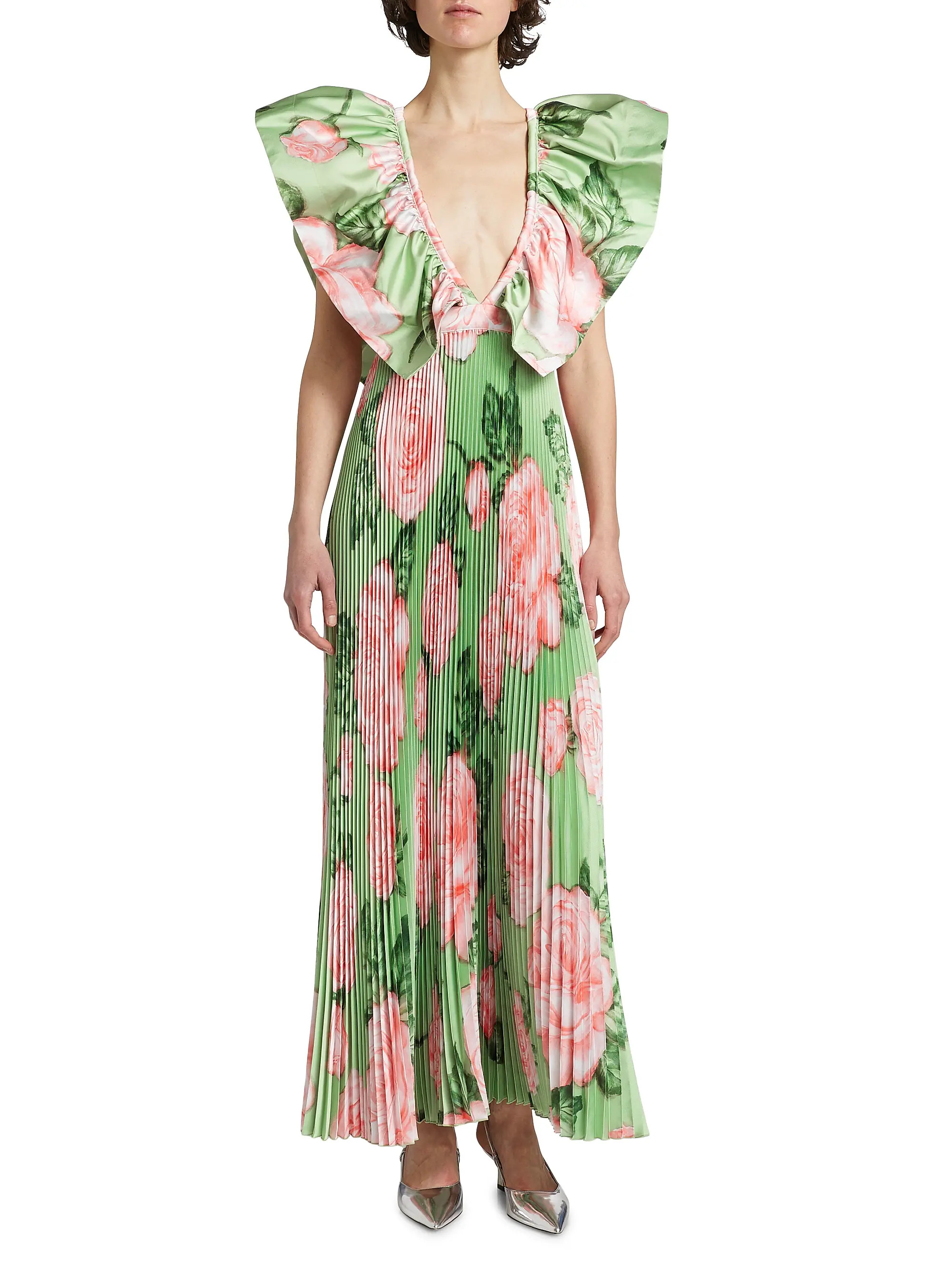 Ventoux Floral Pleated Gown | Saks Fifth Avenue