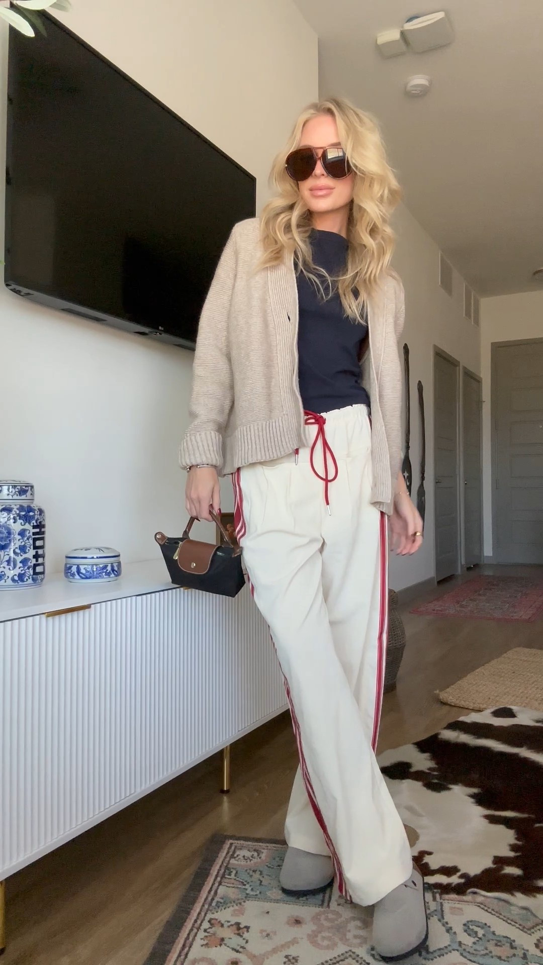 Always get so many compliments on these pants I swear they are designer dupe. So comfy and year round wear! Great with tank or chunky sweater in winter! 