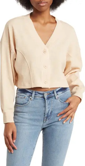Elodie Stretch Cotton Crop Cardigan | Nordstromrack | Nordstrom Rack