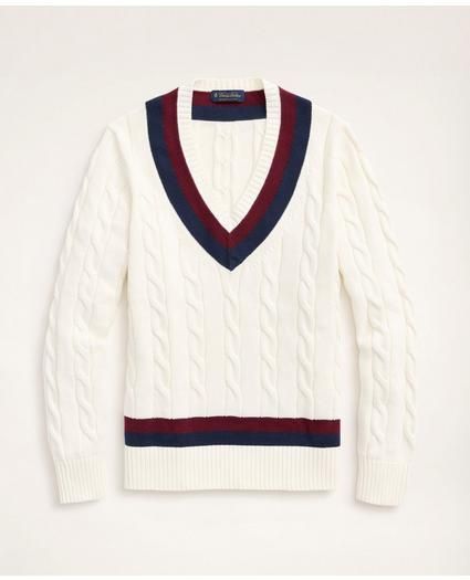 Supima® Cotton Cable Tennis Sweater | Brooks Brothers