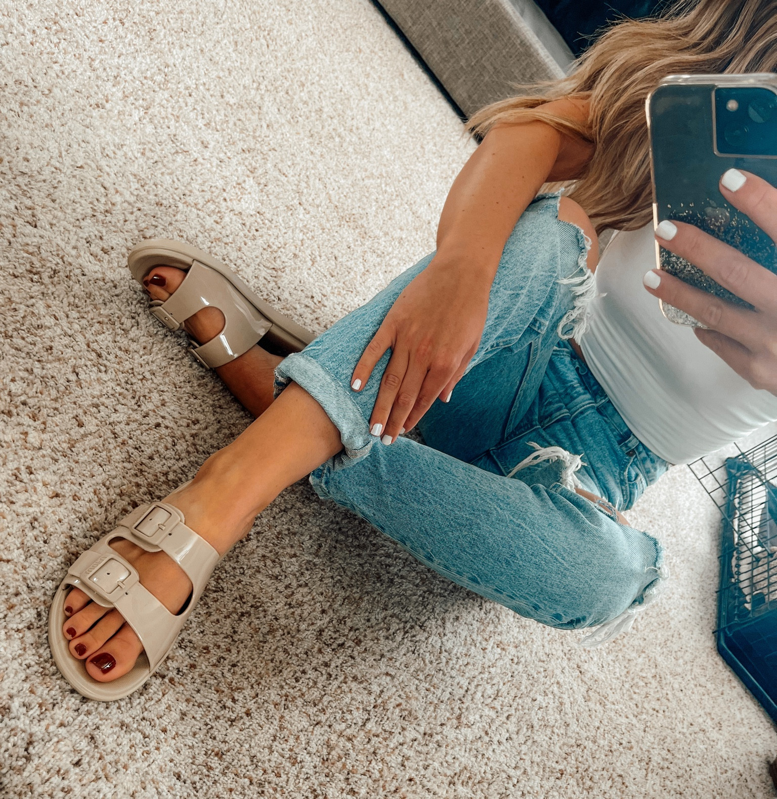 New Shein flip flops 🫶🏼 I wear a size 9 and ordered a size 40 for size reference and they run true to size! The color I purchased is called “Apricot.”🧡