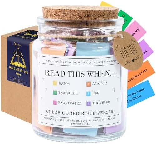 Read This When Bible Verses Jar for Daily Encouragement – Christian, Birthday & Christmas Gifts... | Amazon (US)
