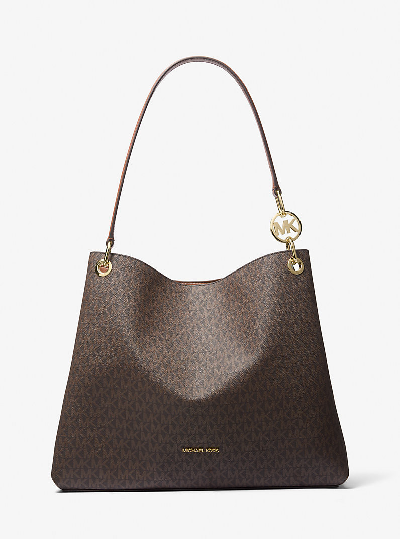 Christina Large Signature Logo Shoulder Bag | Michael Kors US