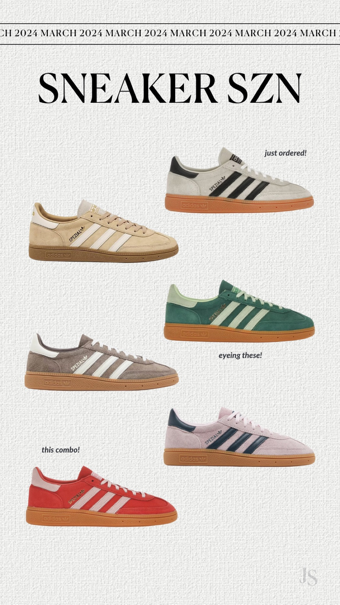 Sneakers I’m loving right now! They have so many good colors for spring and summer. Adidas sneakers under $200 🤌🏼😍

#LTKstyletip #LTKshoecrush