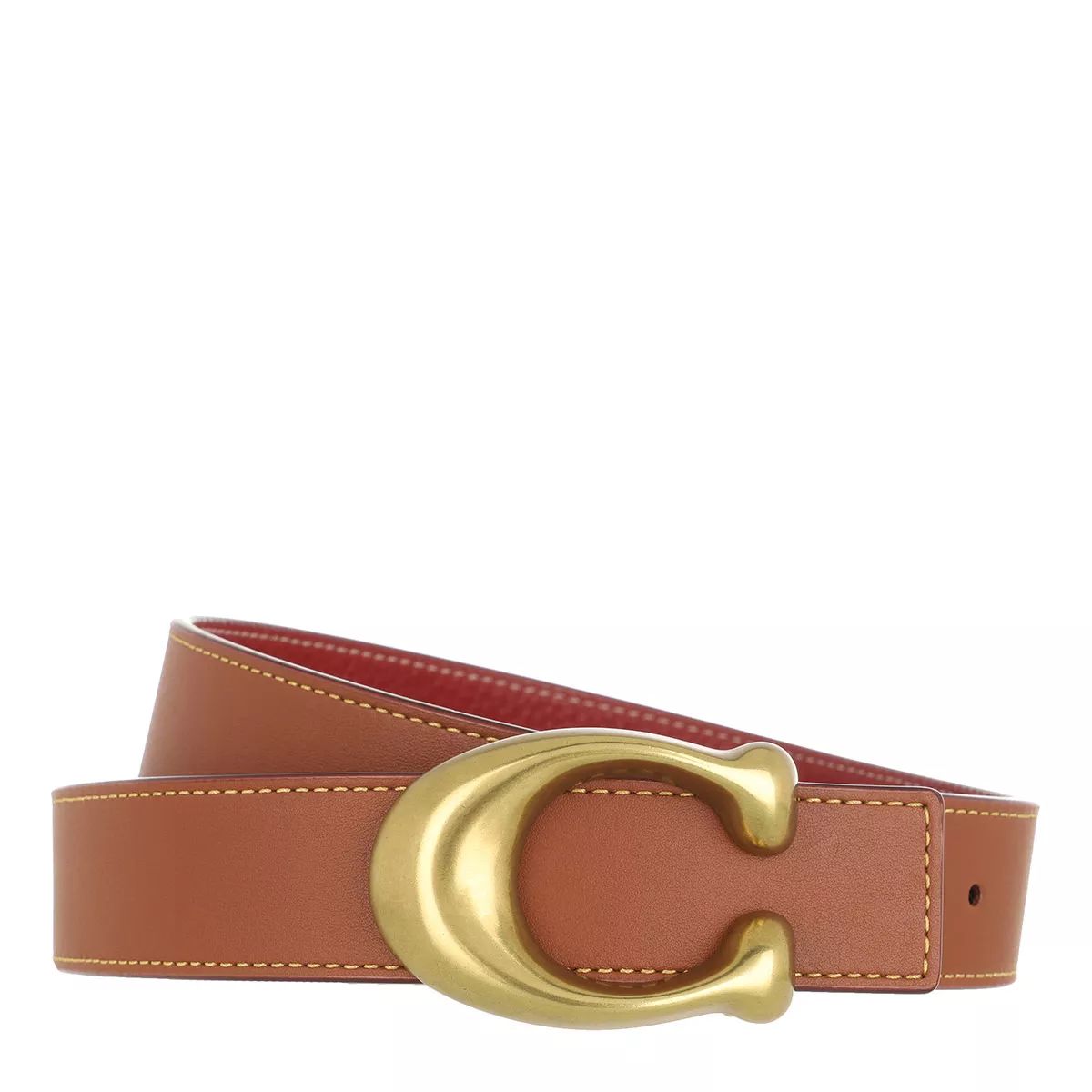 Coach 32Mm Sculpted C Reversible Belt B4 1941 Saddle 1941 Red | Ledergürtel | Fashionette (DE)