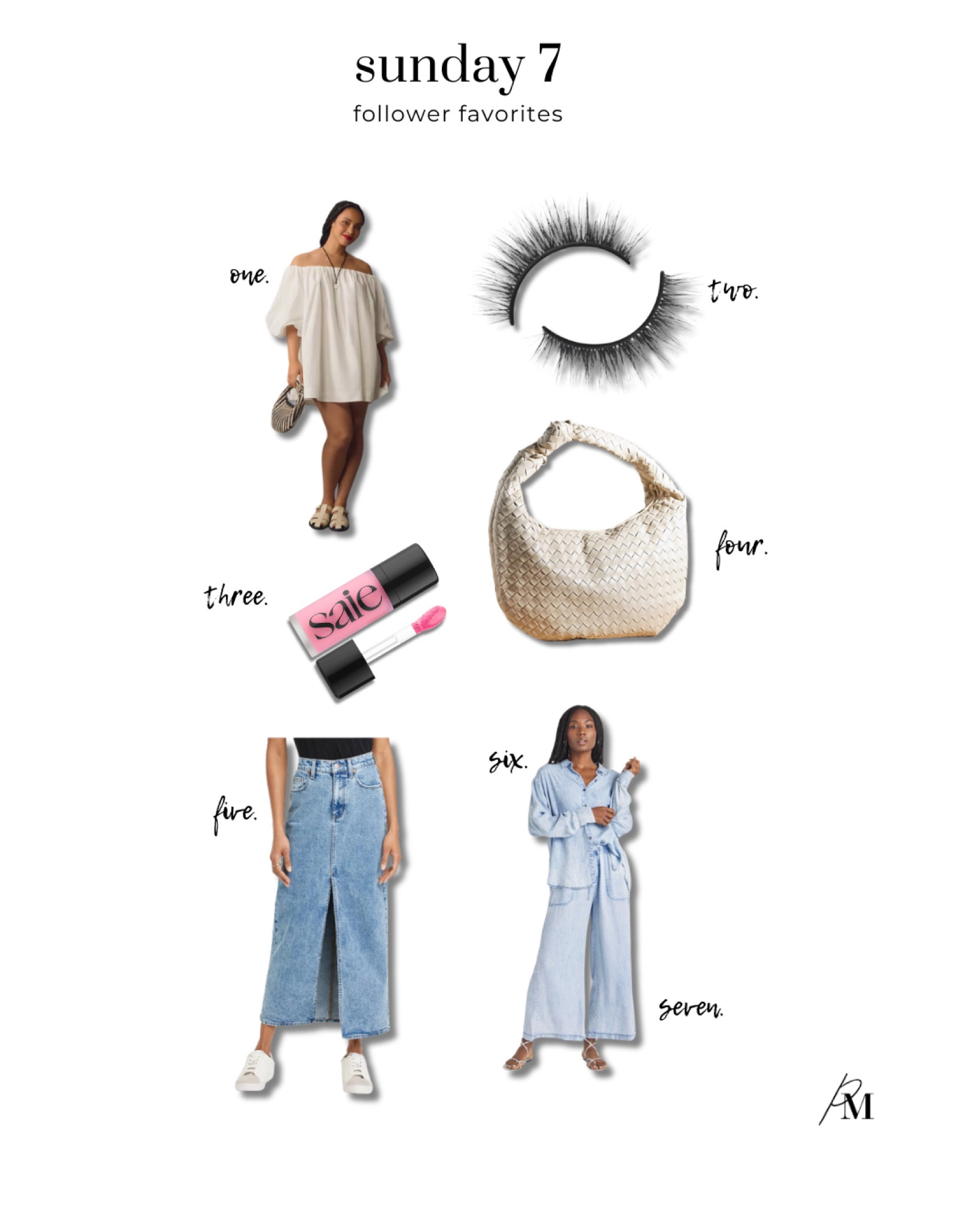 This week’s best sellers are in! For the 2nd week in a row, the lashes and satchel have made the list. Yall are also loving this matching set and dress from Anthropologie that I brought on vacation. I also love this jean skirt and this blush color from Sephora. Perfect picks for spring  

#LTKstyletip #LTKSeasonal #LTKxSephora