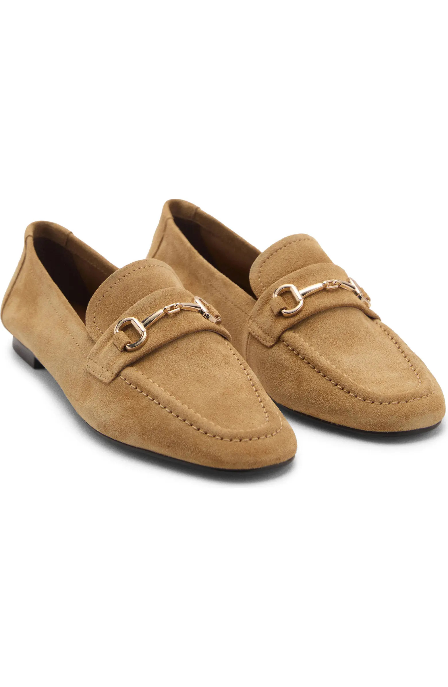 MANGO Buckle Leather Moc-Toe Flat (Women) | Nordstrom | Nordstrom