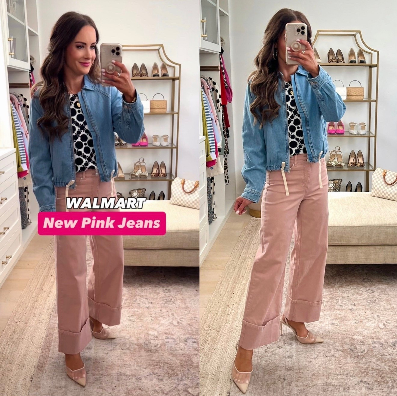 New pink jeans and more! Size up if between. Scroll to shop and follow for more! 