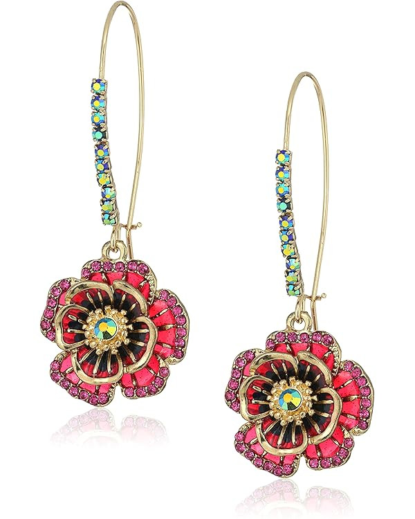 Betsey Johnson Rose Dangle Earring Color | Amazon (US)