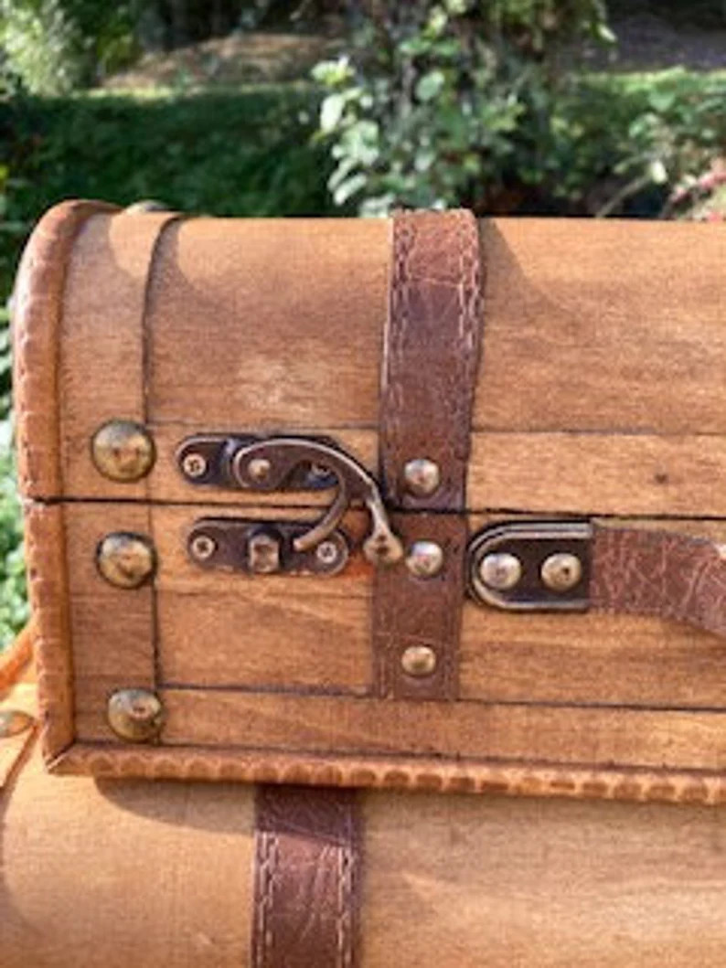 Set of 2 Wooden Colonial Style Decorative Suitcases - Etsy | Etsy (US)