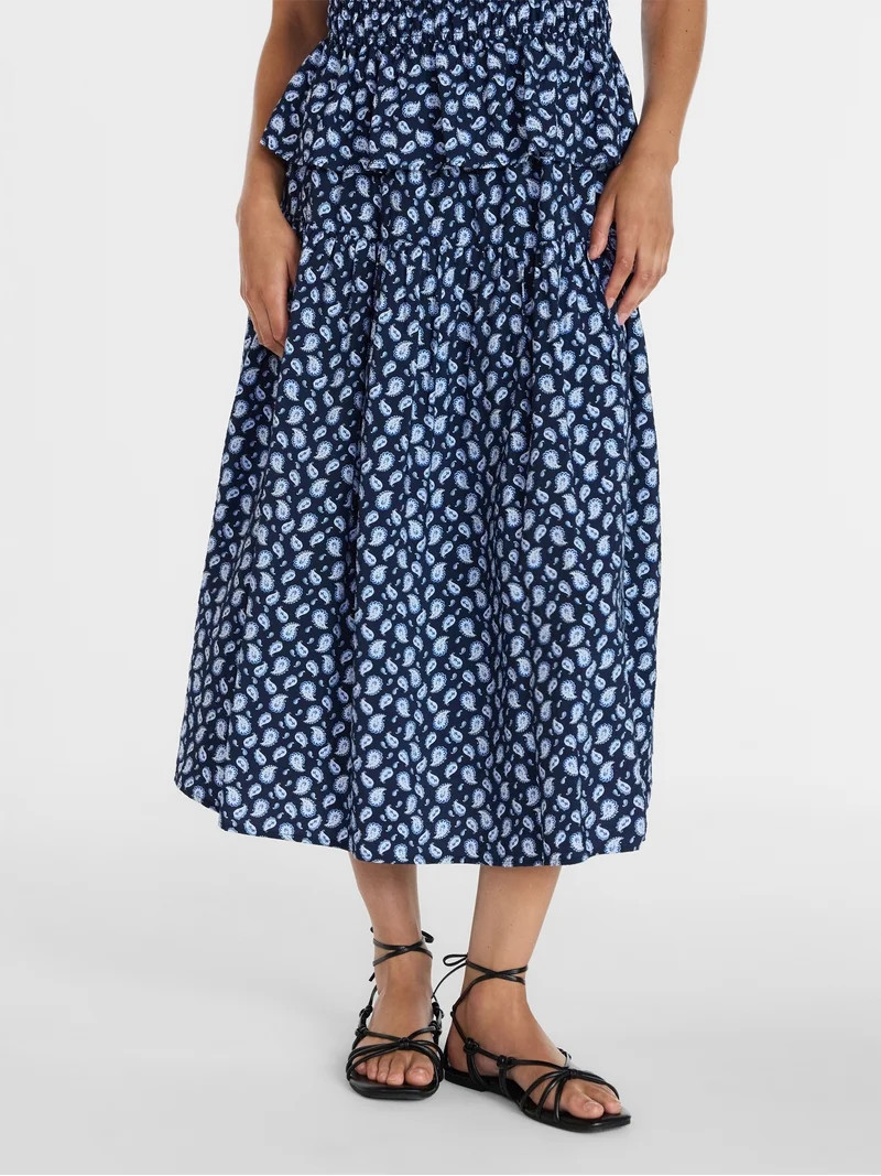 Time and Tru Women\u2019s Tiered Maxi Skirt, Sizes XS-XXXL | Walmart (US)