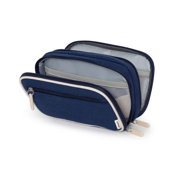 U Brands Navy Canvas Tech Organizer for Chargers, Cords, and Accessories, 7.8 x 5 inches | Walmart (US)
