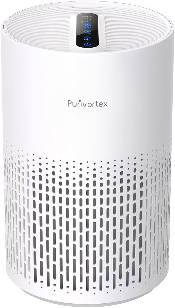 Purivortex Air Purifiers for Home, Covers Up to 880 Sq Ft, PX500 White | Quiet HEPA Filter for Po... | Amazon (US)
