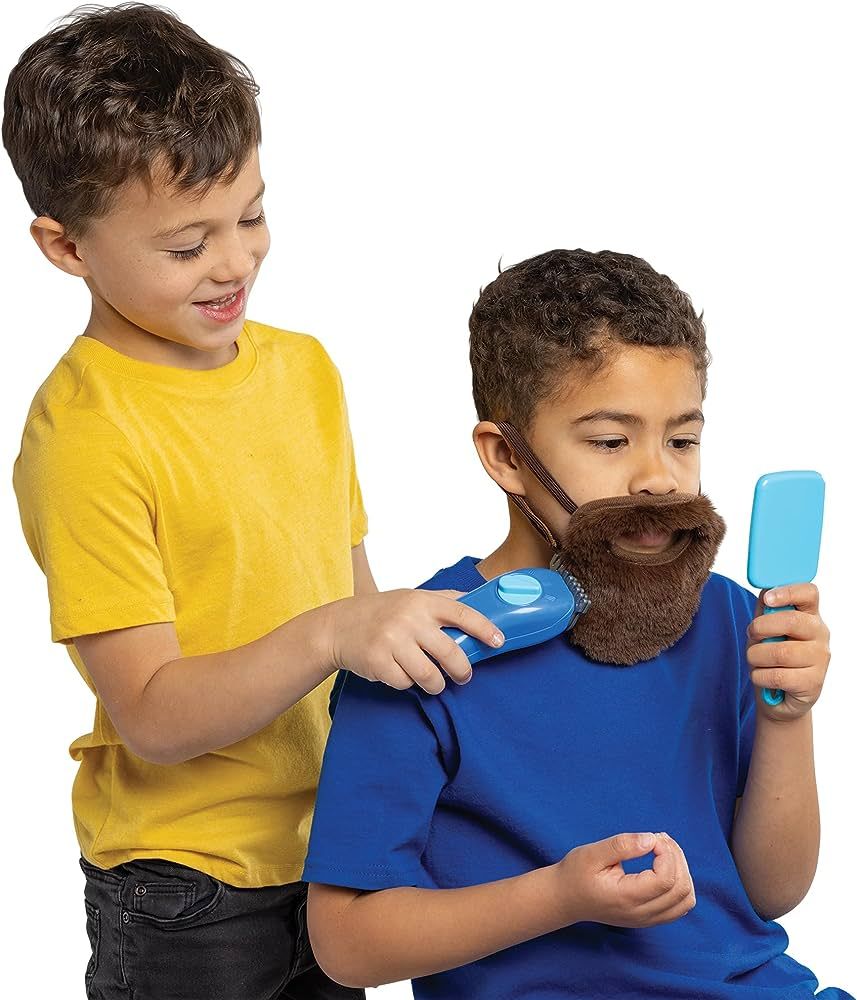 Melissa & Doug Barber Shop Pretend Play Set Shaving Toy for Boys and Girls Ages 3+ - Wearable Beard  | Amazon (US)
