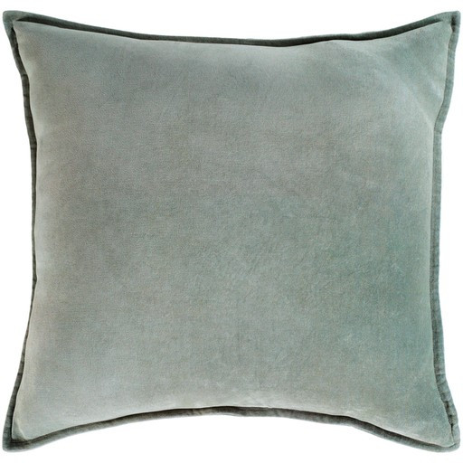Cotton Velvet Pillow in Sea Foam | Burke Decor