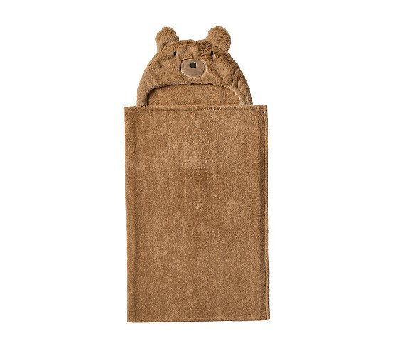 Faux-Fur Bear Kid & Baby Hooded Towel Bundle | Pottery Barn Kids