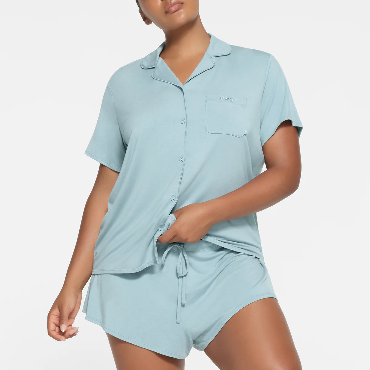SHORT SLEEVE BUTTON UP SET | SKIMS (US)