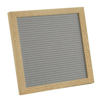 Merrick Lane Weathered Wood 10"x10" Letter Board Set with Gray Felt Facing, 389 Letters Including Numbers, Symbols, Icons and a Canvas Carrying Case | Target