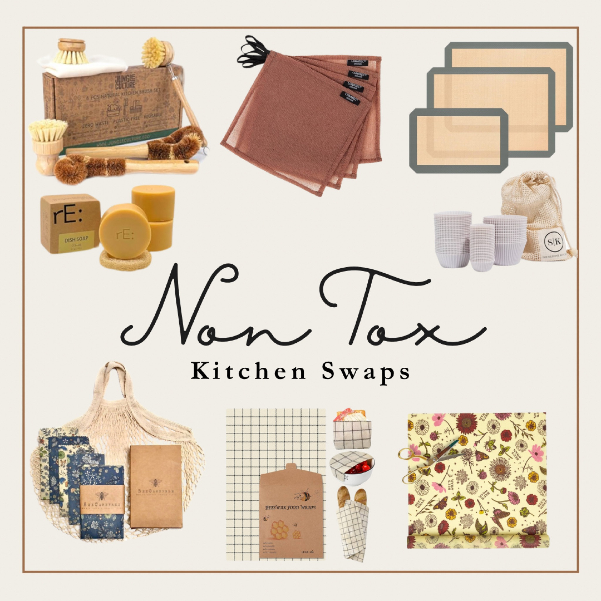 Non toxic kitchen swaps. Baking, scrubbing and coverings. 

#LTKFamily #LTKHome