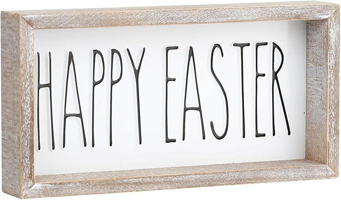 Happy Easter Sign, Spring Decorations For Home, Mantel, Shelf, Table, Farmhouse Easter Tiered Tra... | Amazon (US)