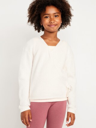 SoSoft Wrap-Front Sweater for Girls | Old Navy | Old Navy (US)