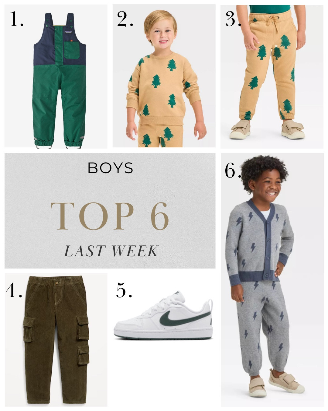 The best selling styles for boys last week I love these Christmas tree, matching jogger sets, the toddler ski bib I swear by, and more.

#Boys #ToddlerBoys #BestSellers #Kids #BoysOutfits

#LTKSeasonal #LTKFindsUnder50 #LTKKids