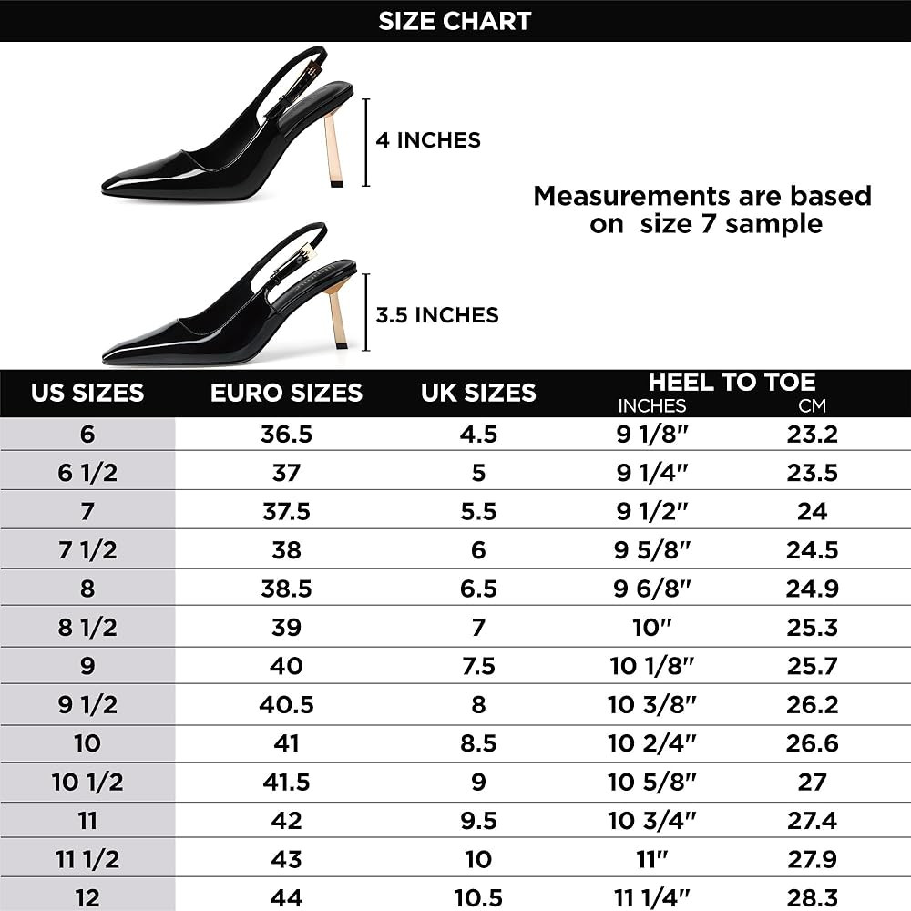 iiimmu Slingback Heels for Women Closed Toe 3.5IN / 4IN Kitten Heels Women Pumps Square Toe Heele... | Amazon (US)