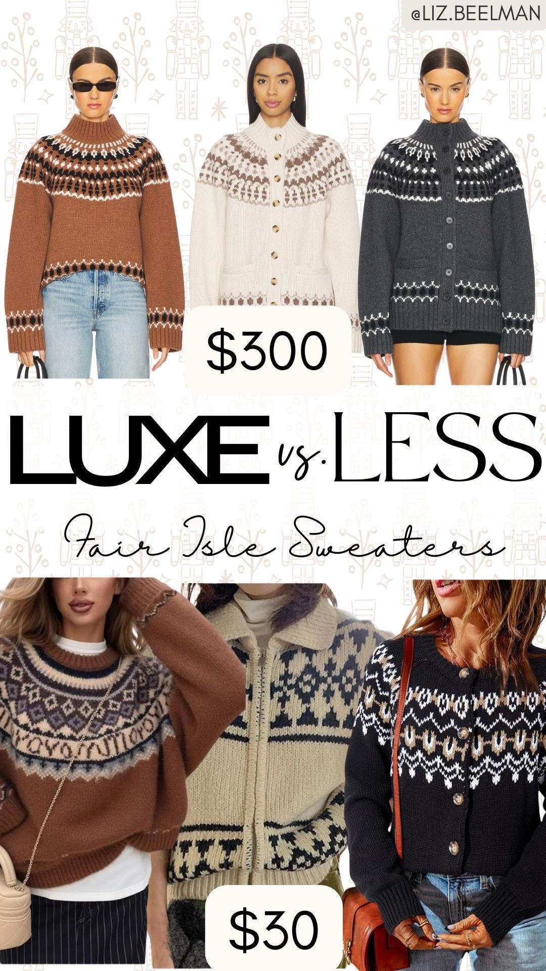 LUXE VS LESS; Fair Isle Sweaters