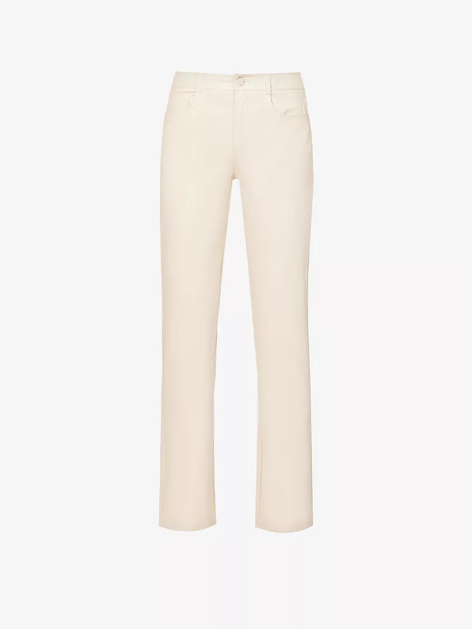 Stella straight-leg mid-rise faux-leather trousers | Selfridges
