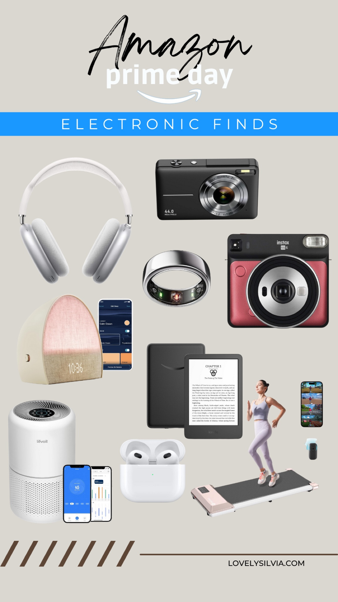 Amazon prime day electronic finds 

Amazon prime, prime day, prime day sales, Apple AirPods, Apple max, kindle, air purifier, hatch alarm, walking pad, Instax camera, digital camera

#LTKSeasonal #LTKSaleAlert