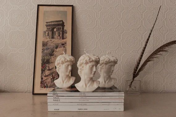 David Bust Candle / Home Decor Candle / Sculpture / - Etsy | Etsy (US)