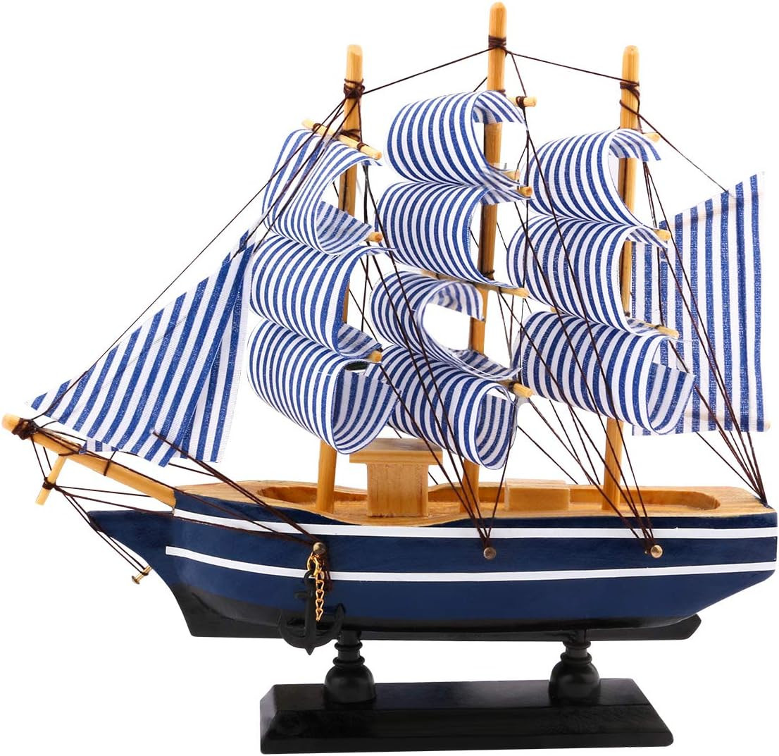 Dedoot Wooden Sailing Ship Model, Vintage Handmade Wood Sailboat Model Nautical Decor 8"x7" for T... | Amazon (US)