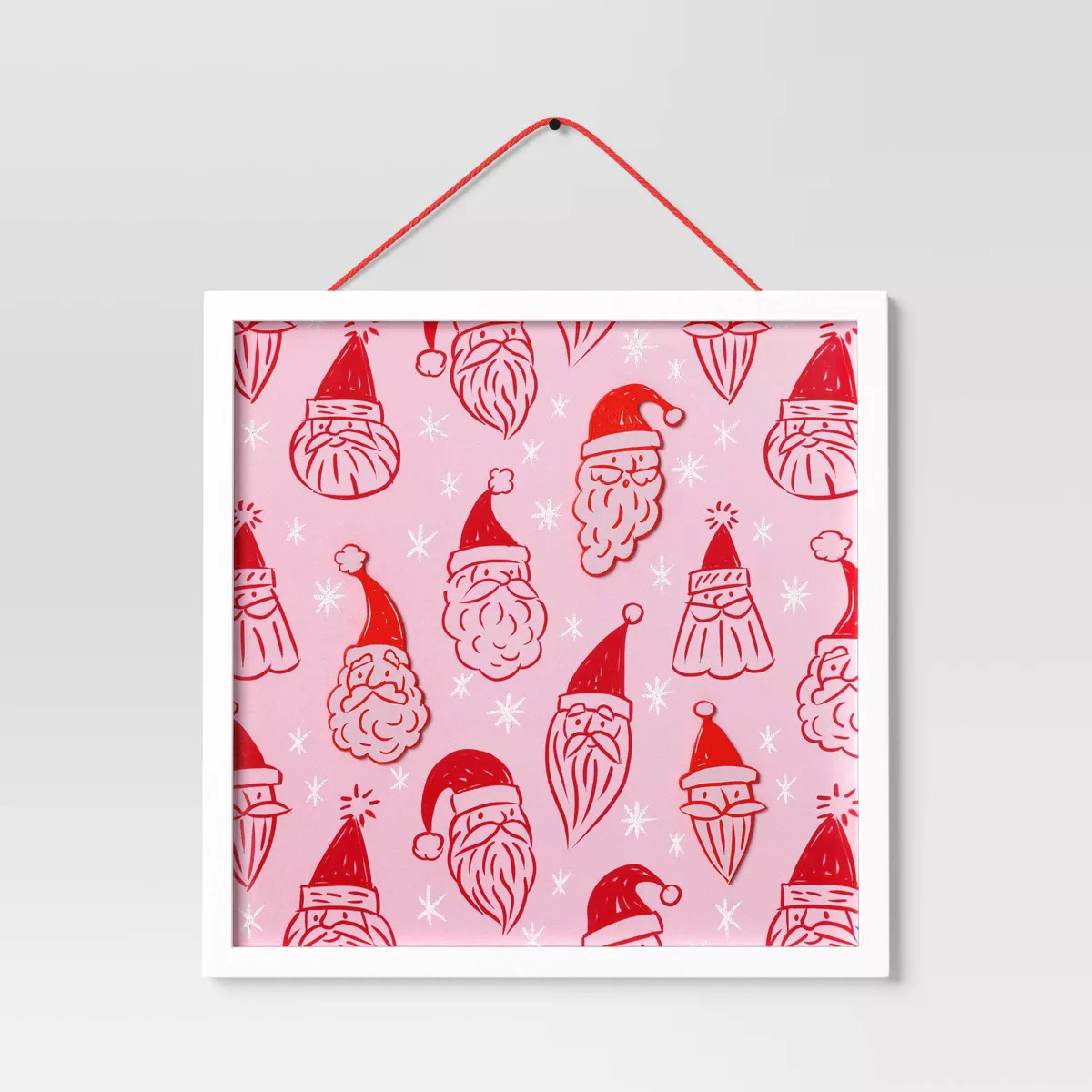12"x12" Santa Faces Christmas Wall Décor - Wondershop™: Vertical Sign Panel, No Battery Requir... | Target