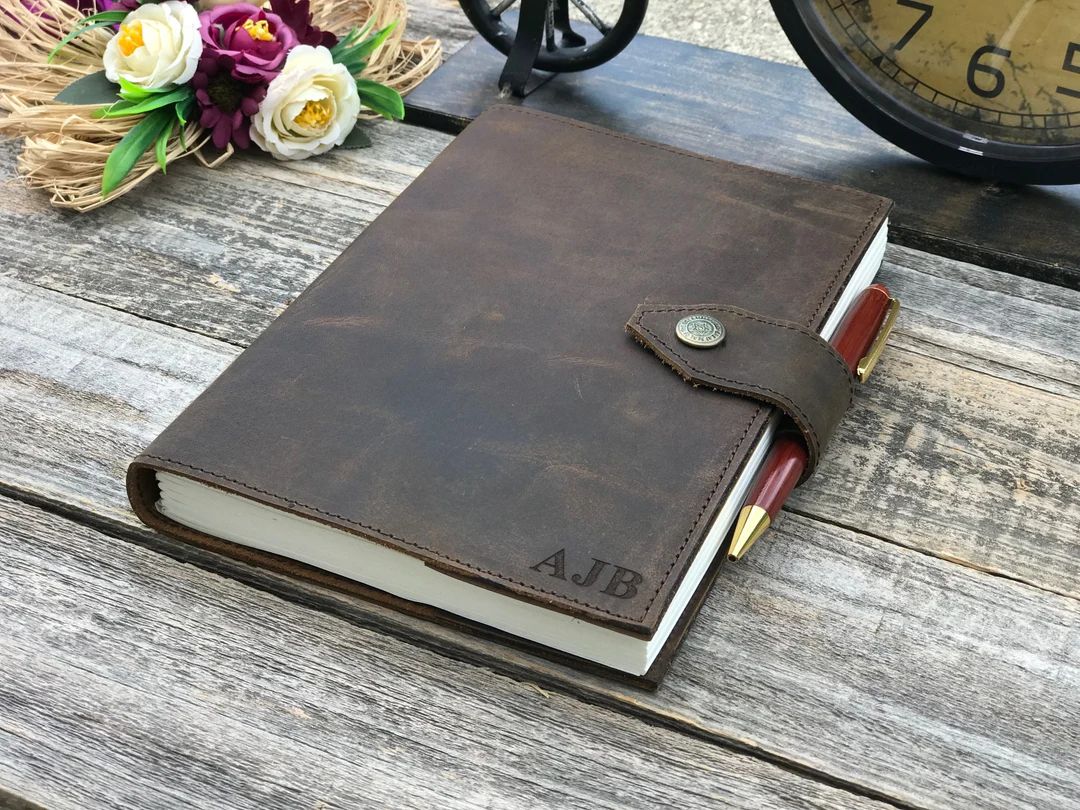 Personalized Leather Journal Notebook Refillable Antique A5 - Etsy | Etsy (US)