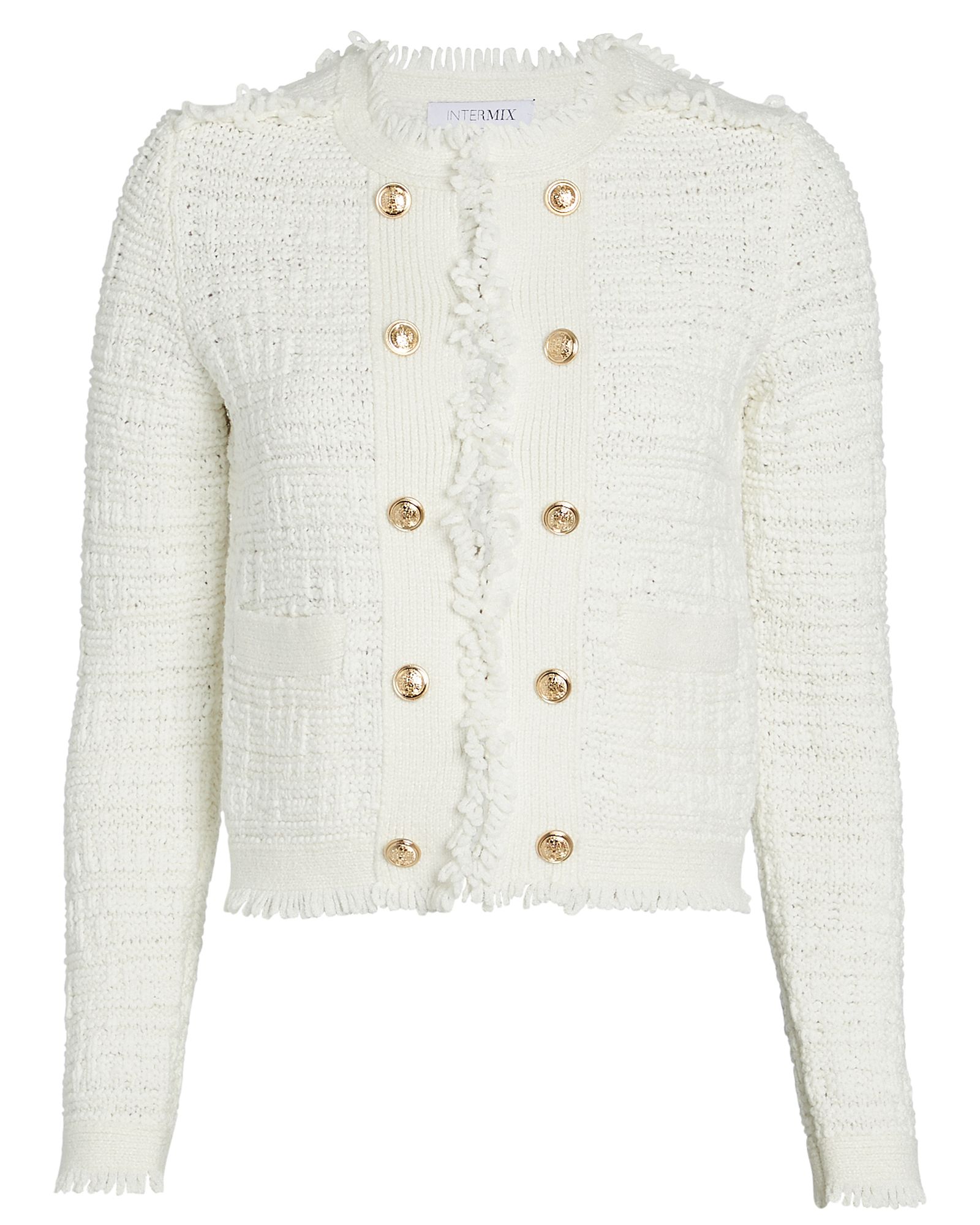 Lila Cropped Knit Jacket | INTERMIX