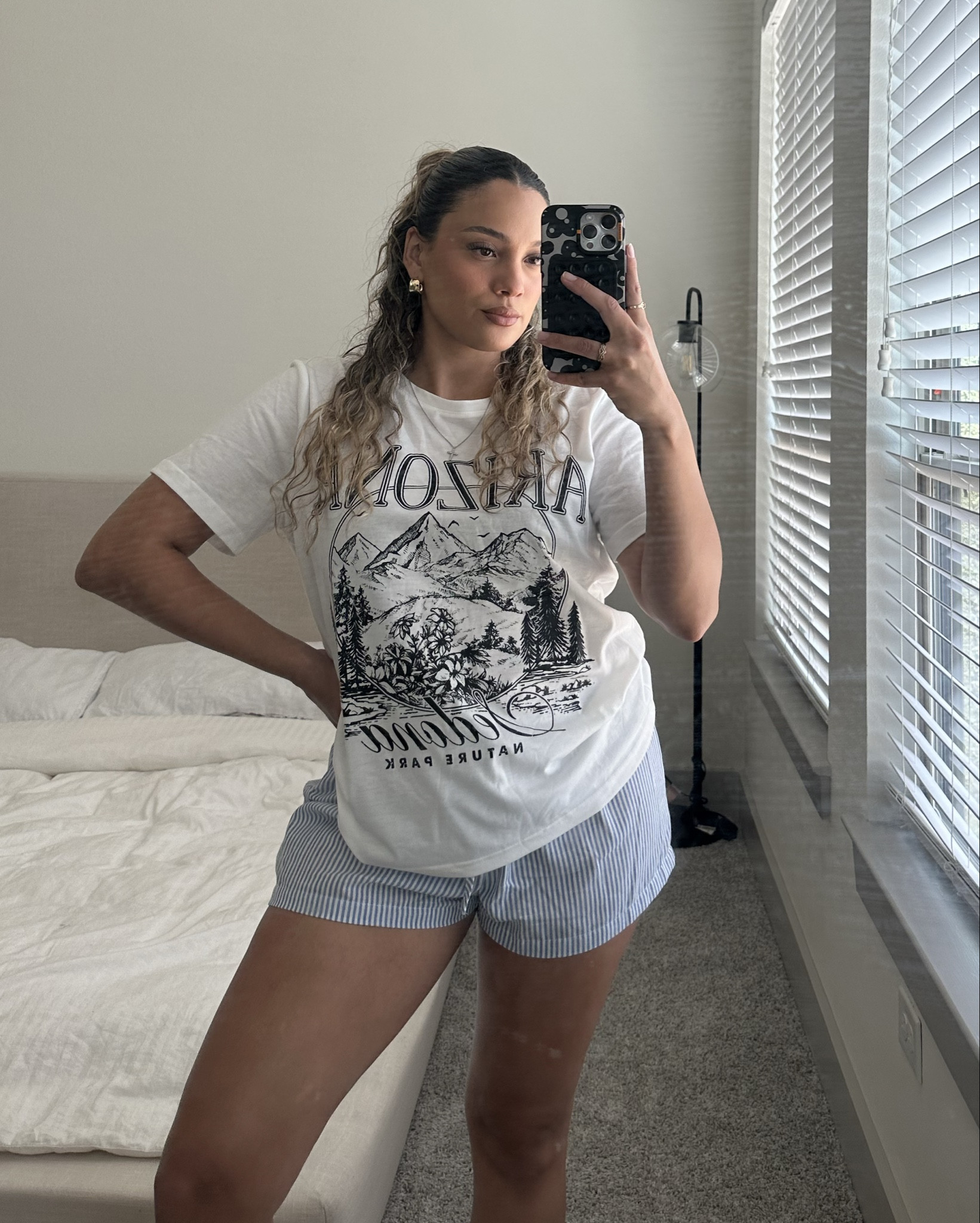 Top - large
Bottoms - medium 

Simple outfit. Everyday outfit. Trendy shorts. Summer shorts. Summer outfit. 


#LTKStyleTip #LTKFindsUnder50 #LTKSaleAlert