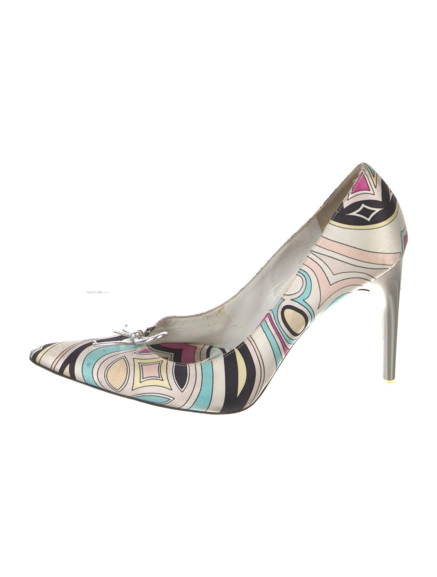 Satin Printed Slingback Pumps | The RealReal
