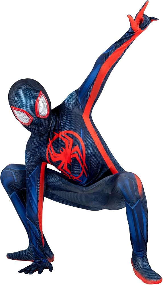 Marvel Miles Morales: Spider-Man Official Youth Deluxe Zentai Costume - Stretch Spandex with Hidd... | Amazon (US)