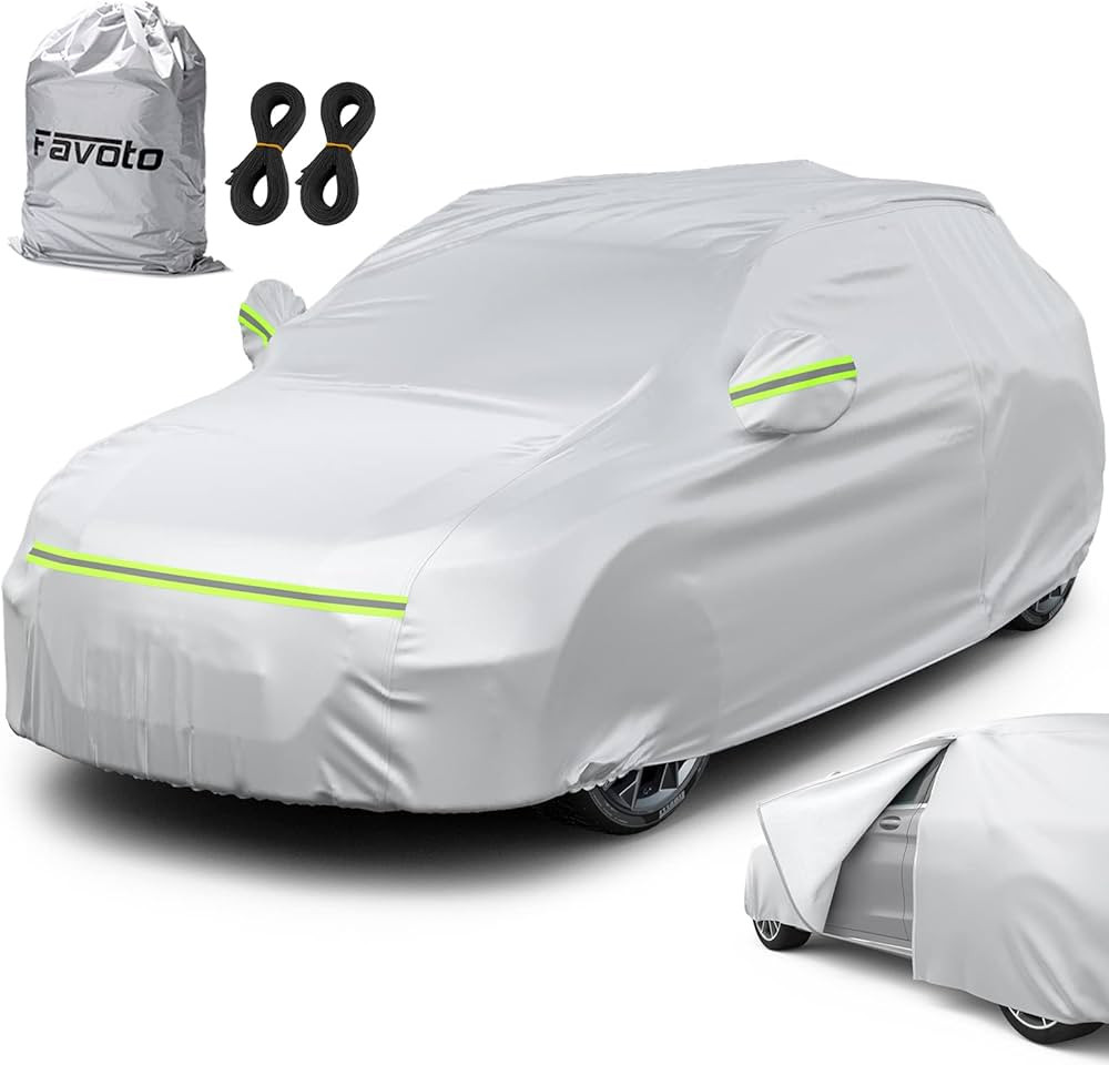 Favoto Car Cover SUV Cover 6 Layer Driver Side Zipper Outdoor Sun Protection with Night Reflectiv... | Amazon (CA)