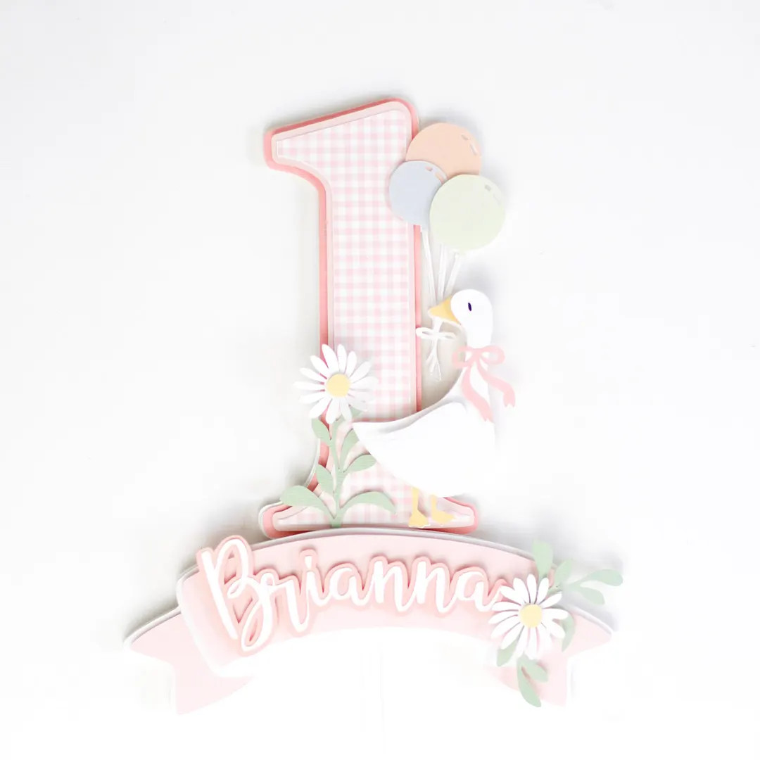 One Silly Goose Cake Topper, Goose 1st Birthday, Goose Theme, Cake Topper First Birthday Baby, On... | Etsy (US)