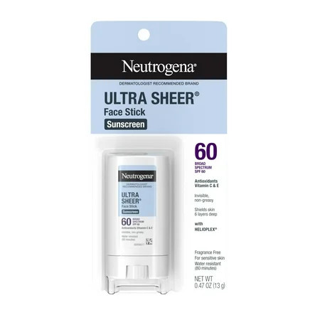 Neutrogena Ultra Sheer SPF 60 Face Sunscreen Stick Sheer Finish Facial Sun Care .47 oz | Walmart (US)