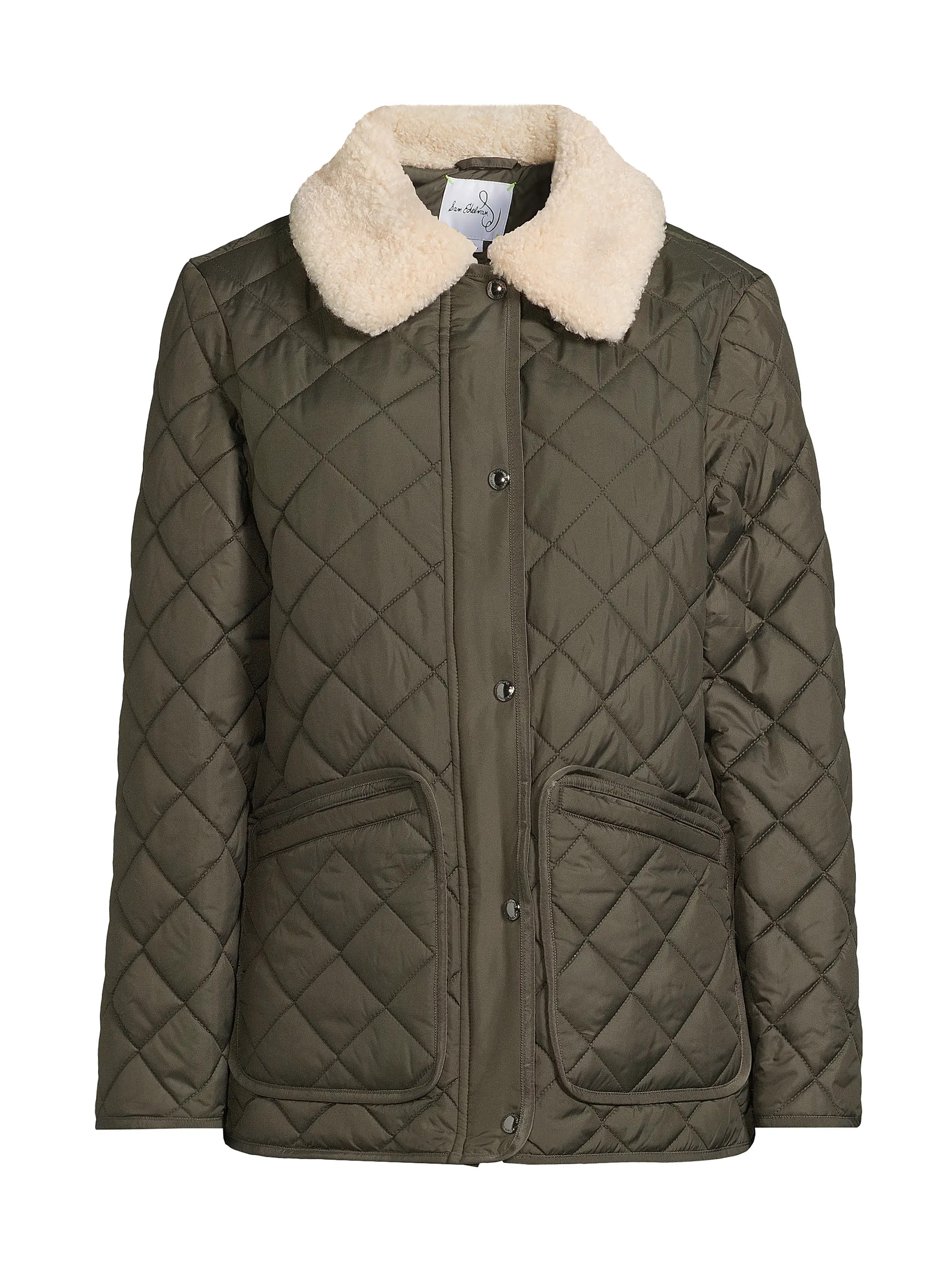 Sam EdelmanSherpa-Collar Quilted Jacket | Saks Fifth Avenue