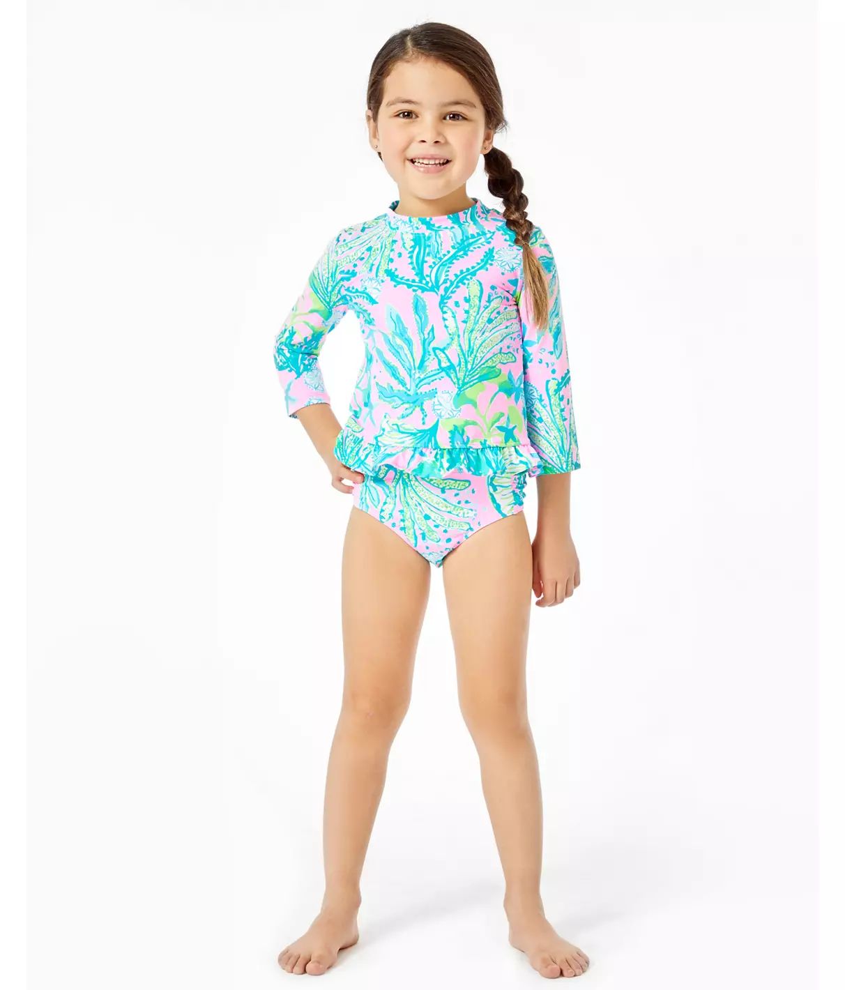 UPF 50+ Girls Retreat Rashguard Set | Lilly Pulitzer