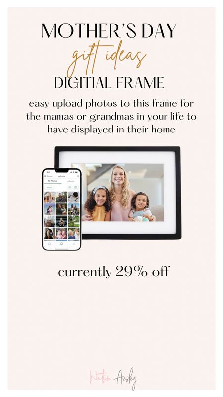 This frame is such a great gift idea for the grandmas or mamas on your life! 

Just upload photos from your phone of your kiddos or family at any time to display without having to print anything! Change the photos up at any time!

Currently 29% off!
Click below to shop 


#LTKSaleAlert #LTKFamily #LTKGiftGuide