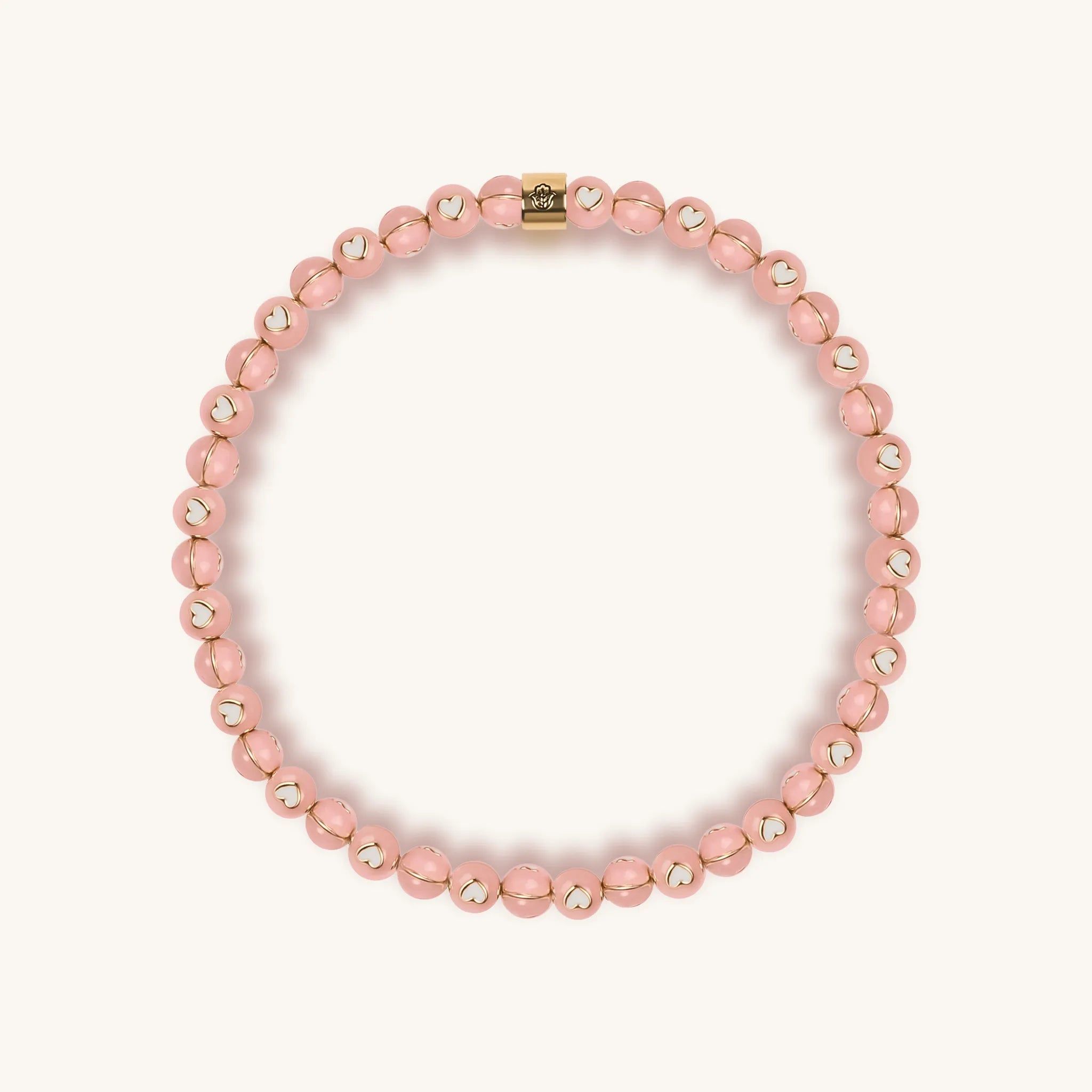 Profound Love - Pink Enamel Heart Charm Bracelet | Karma and Luck