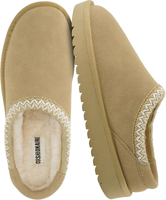CUSHIONAIRE Keto Womens Slippers Slip-On Suede Mule Slipper - Cozy & Stylish, Memory Foam & Faux ... | Amazon (US)