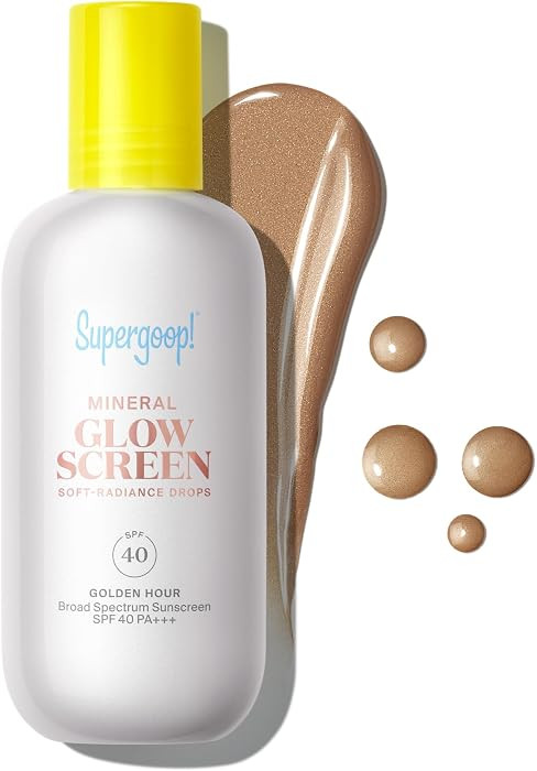 Supergoop! Glowscreen Soft-Radiance Drops Mineral SPF 40-1.7 fl oz - Visibly Illuminates, Smooths, Evens Skin & Blurs Pores Instantly - All Skin Types | Amazon (US)