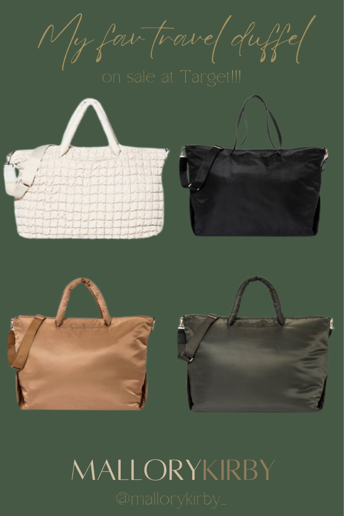 My favorite travel bag I’ve ever owned!! So much room and has a sleeve for your luggage. I always use this for my personal item on an airplane! I love it so much I gifted it to a few people for Christmas 🤍 so affordable and on sale!!!

#LTKitbag #LTKsalealert #LTKtravel