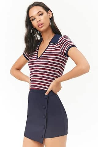 Asymmetrical Button-Front Skirt | Forever 21 (US)