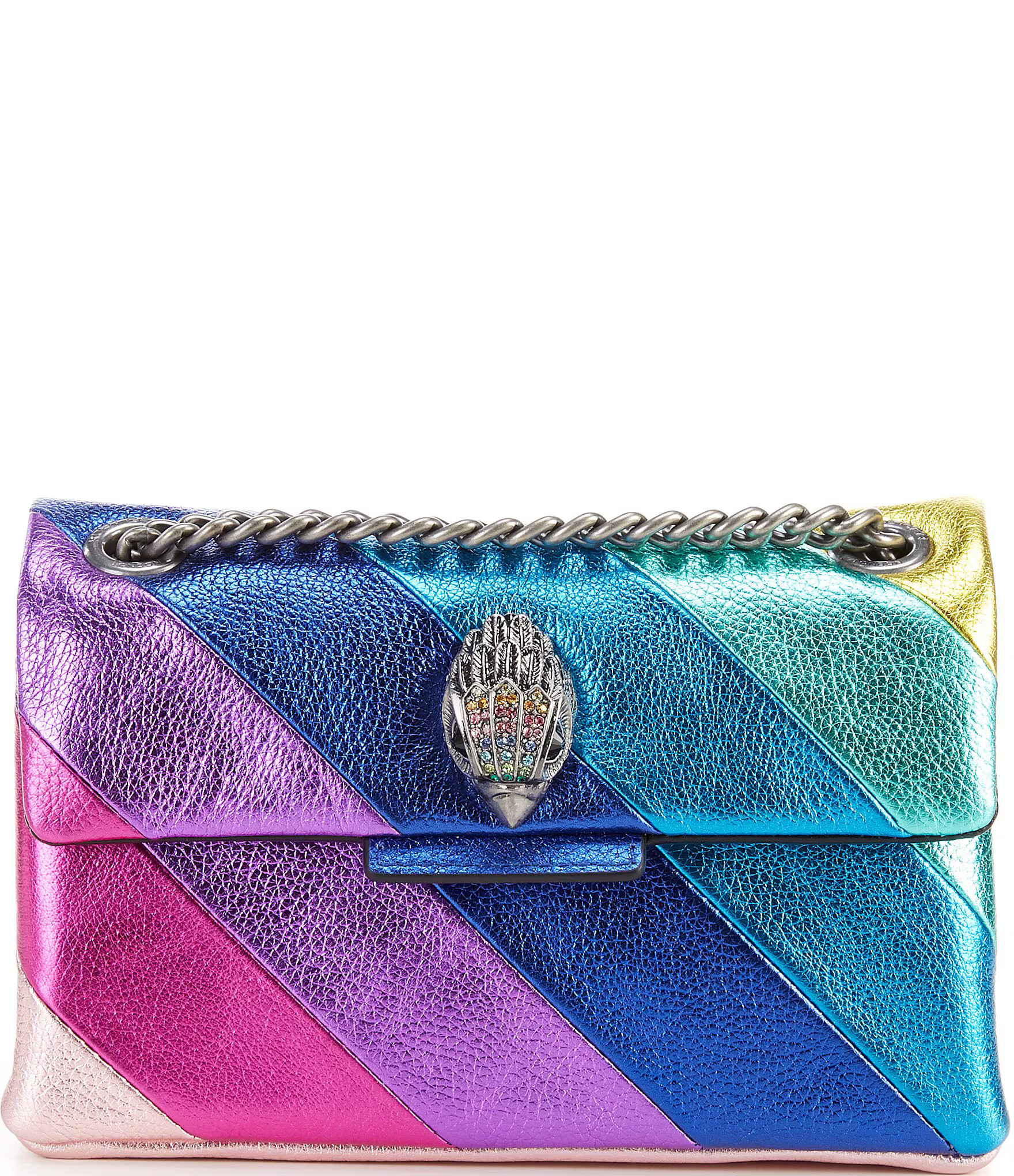 Mini Kensington Metallic Rainbow Striped Crossbody Bag | Dillards
